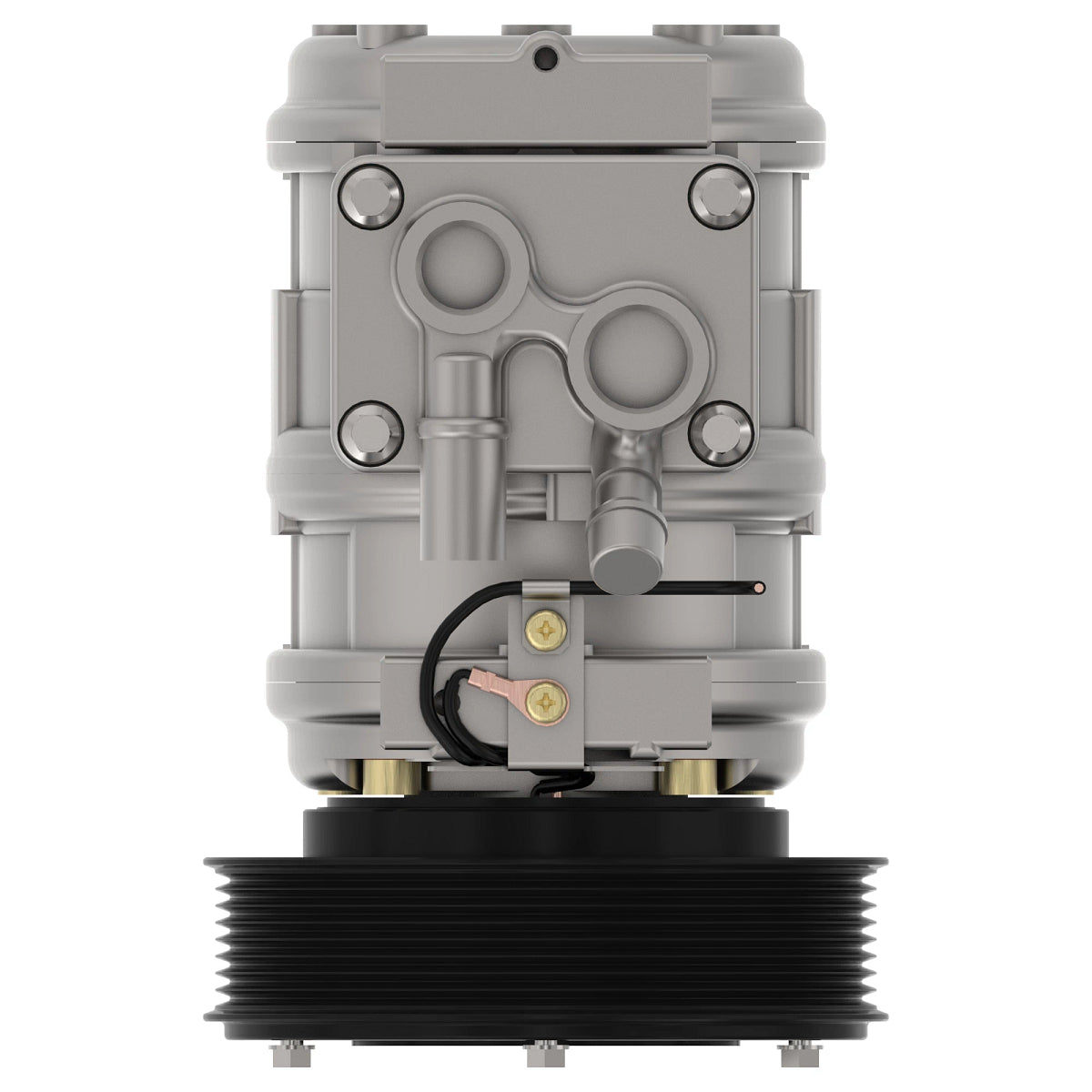 John Deere AH169875: Air Conditioner Compressor with Clutch and MOS2 Coating, 12 Volt