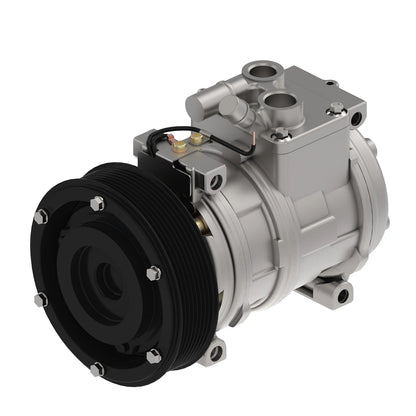 John Deere AH169875: Air Conditioner Compressor with Clutch and MOS2 Coating, 12 Volt