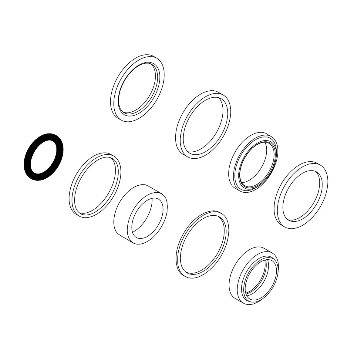John Deere AHC16979:  Hydraulic Cylinder Rod Seal Kit