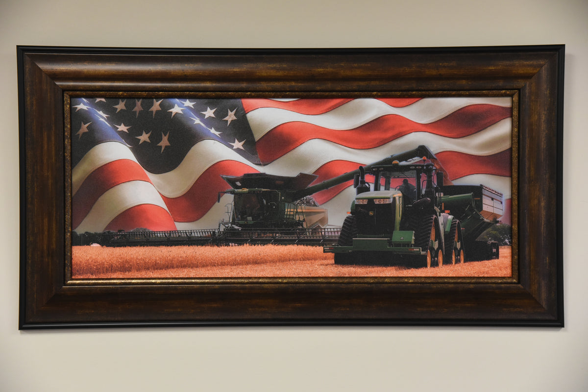 "9RX and X9 Flag" Framed Canvas Print