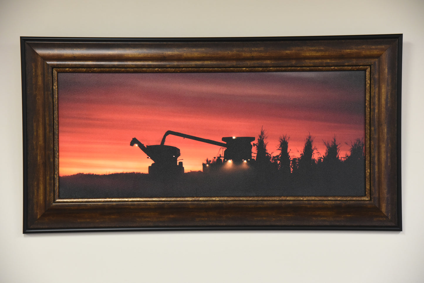 "Deere Moon Panel" Framed Canvas Print