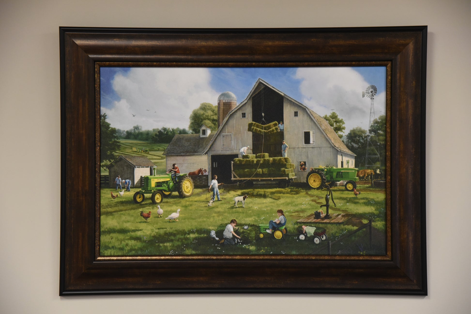 "Haying Days" Framed Canvas Print