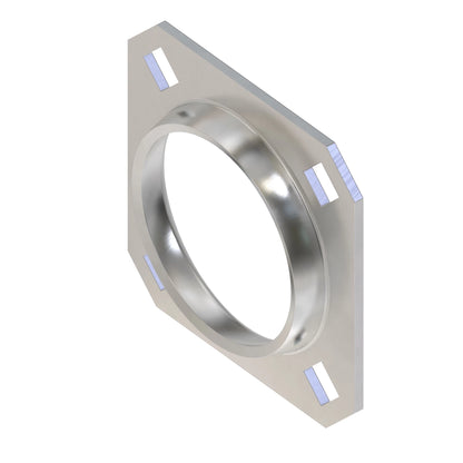 John Deere E74826: 4-Hole Square Trimmed Flanged Bearing Housing