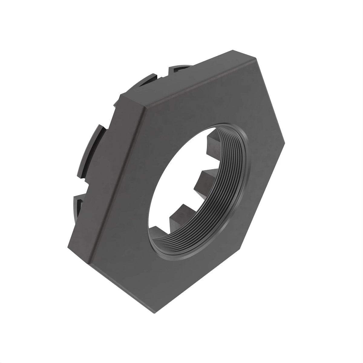 John Deere H129854: Hexagonal Slotted Nut, M60