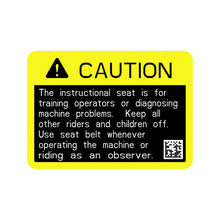 John Deere H202640: Seat Belt Caution Decal