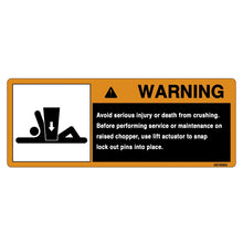 John Deere H210563: Safety Sign, Chopper Warning