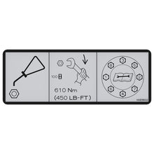 John Deere HXE11602: Wheel Bolt torque Label, Rear
