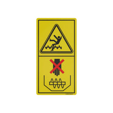 John Deere HXE123805: Grain Tank Auger Avoid Entry Warning Label