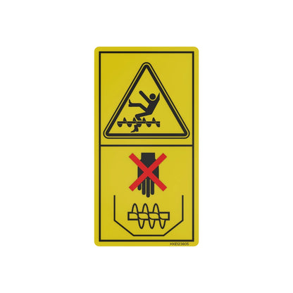 John Deere HXE123805: Grain Tank Auger Avoid Entry Warning Label