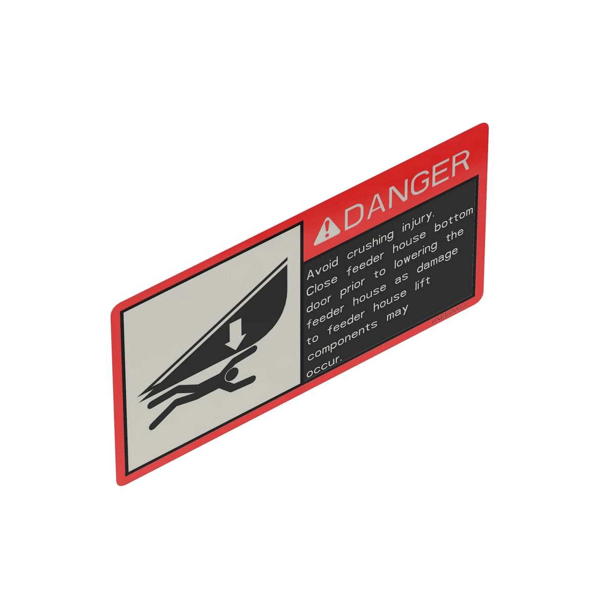 John Deere HXE159943: Bottom Door Warning Label