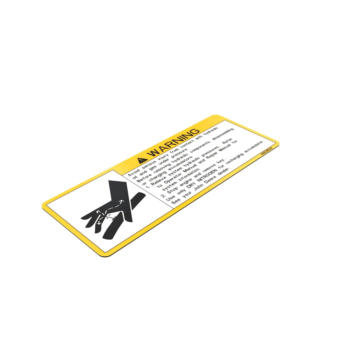 John Deere HXE28534:  Hydraulic Label, English