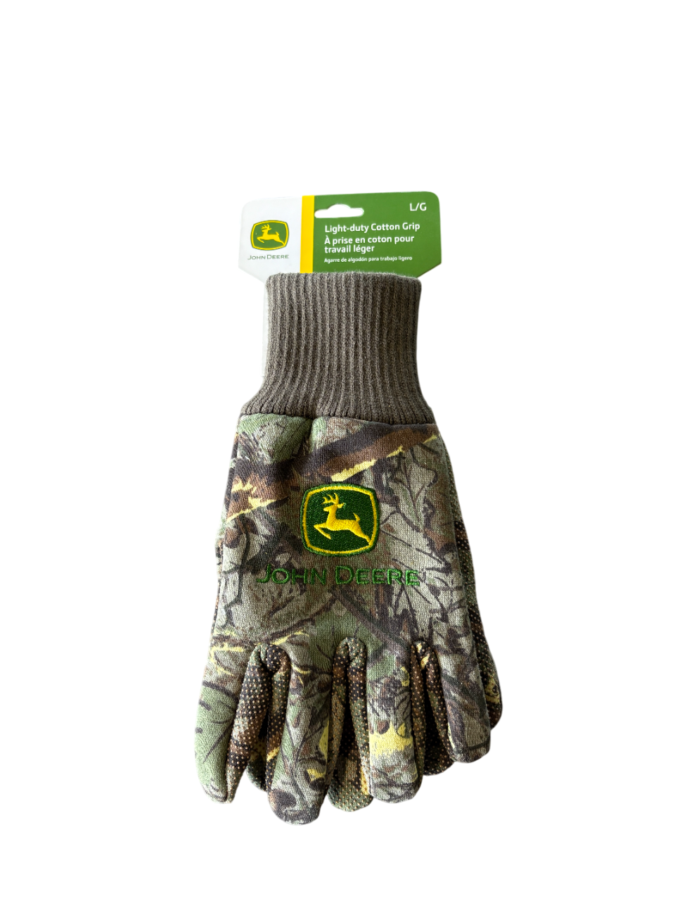 John Deere Light-Duty Cotton Grip Gloves - Large
