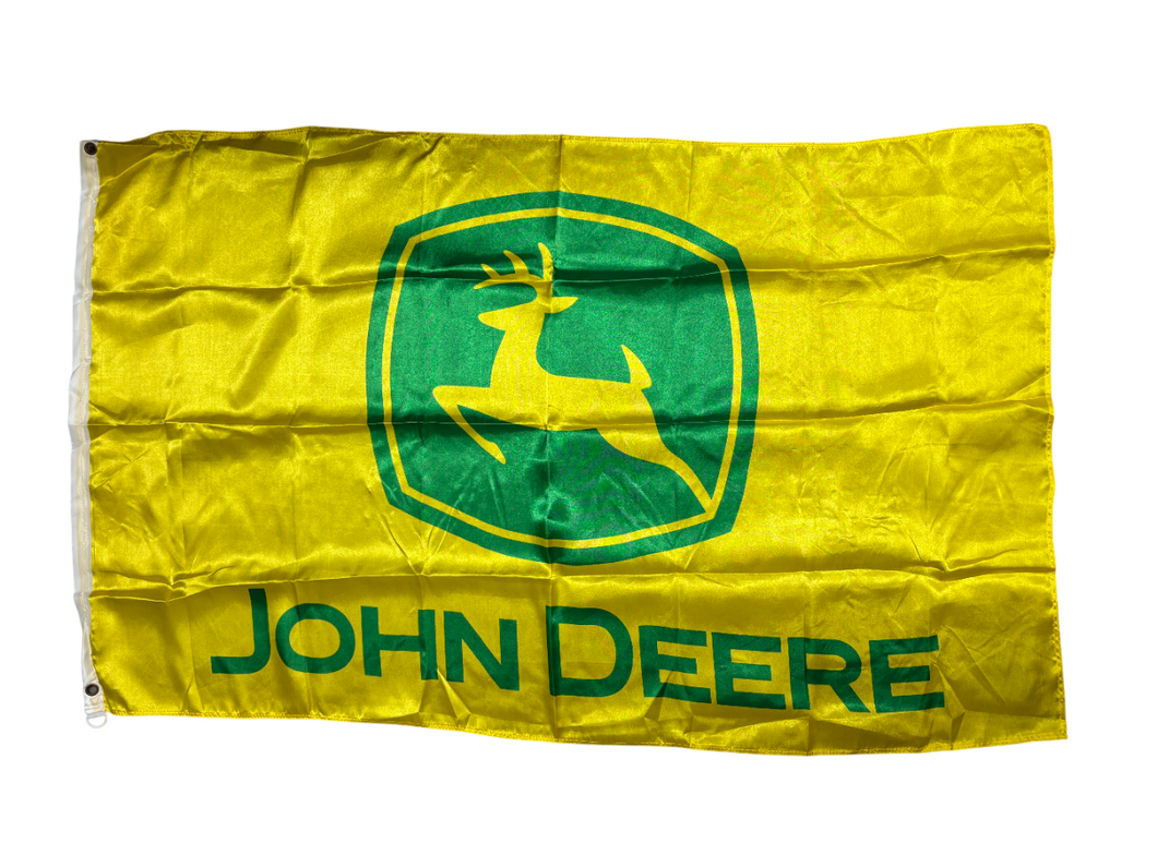 John Deere Yellow Flag with Green Logo