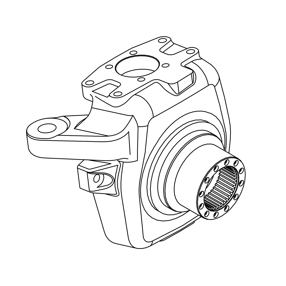 John Deere L157636: Left Side Knuckle Housing