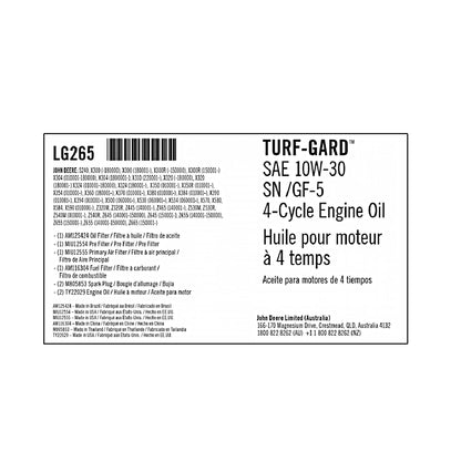 John Deere LG265: Home Maintenance Kit