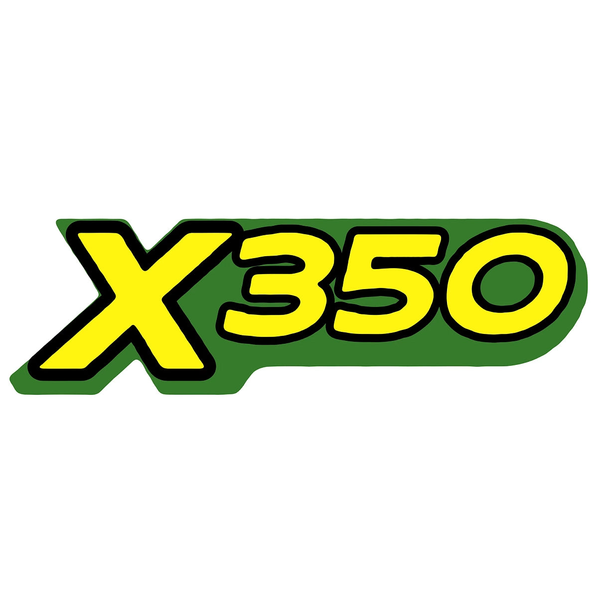 John Deere M173516: Model X350 Label