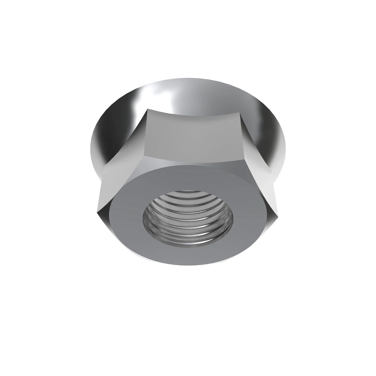 John Deere N10217:  Hexagonal Flange Serrated Lock Nut, 1/4"