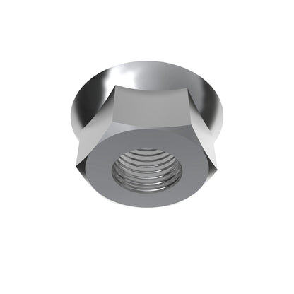 John Deere N10217:  Hexagonal Flange Serrated Lock Nut, 1/4"