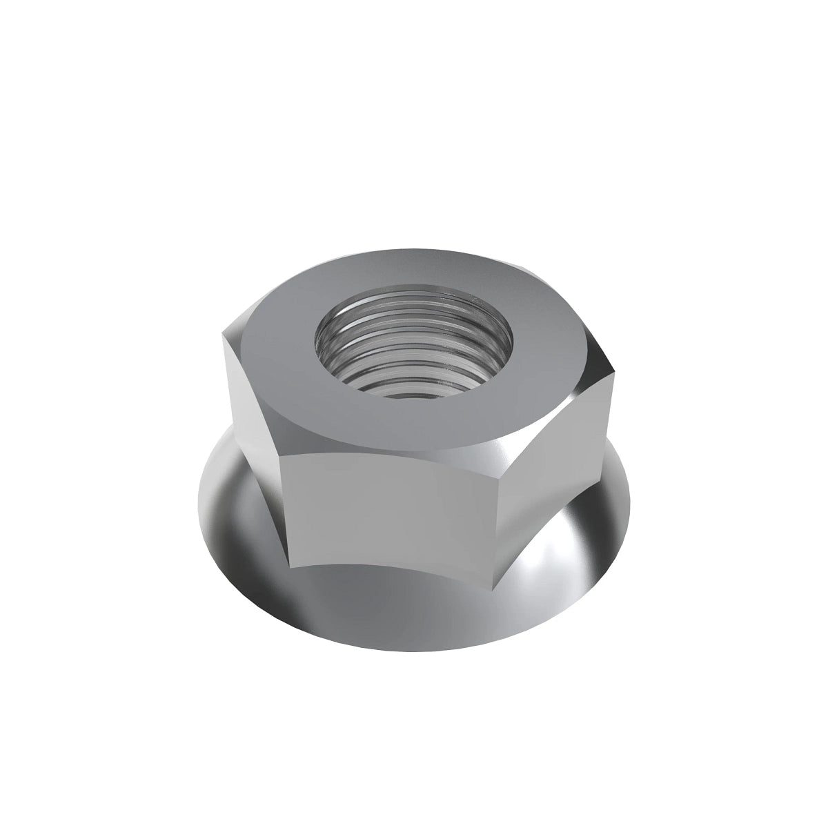 John Deere N10217: Hexagonal Flange Serrated Lock Nut, 1/4"