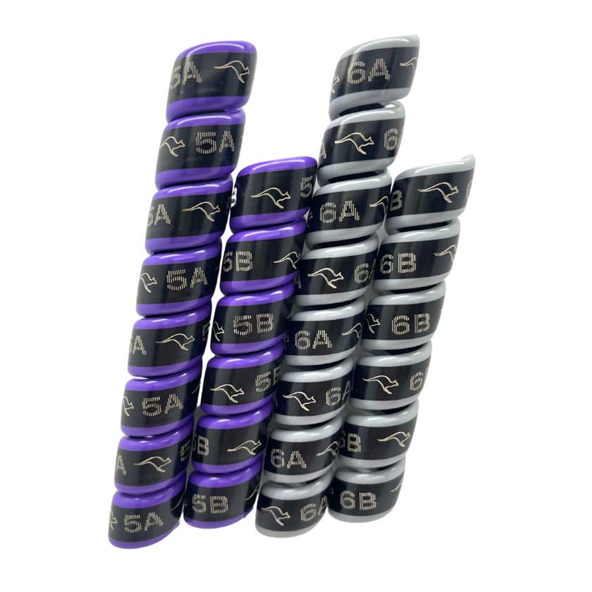 Outback Wrap Hydraulic Hose Markers, 2-Pair Purple/Grey (Remotes 5-6)