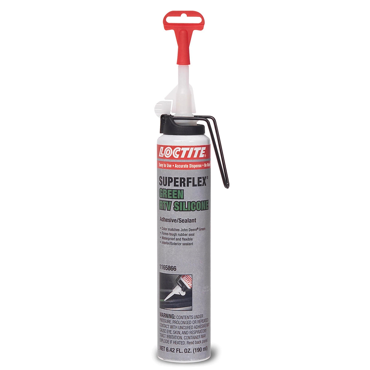 John Deere PM1165866:  LOCTITE SUPERFLEX Green RTV Silicone, 190 ml (6.42 Fluid Oz) Can
