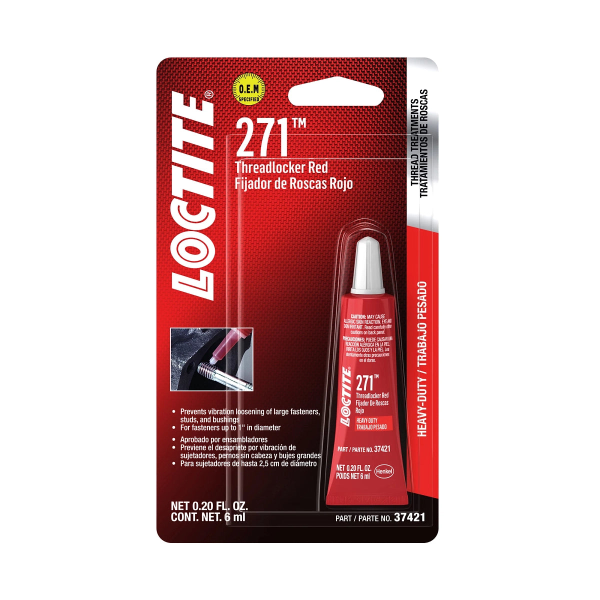 John Deere PM37421:  LOCTITE Threadlocker 271€š, Tube 6 ml (0.20 Oz)