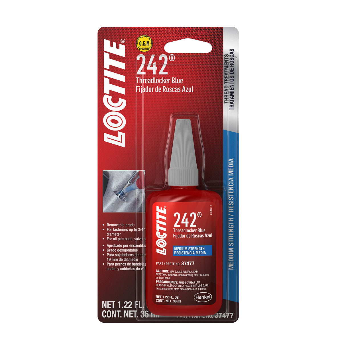 John Deere PM37477: LOCTITE€™€ „¢ 242€™€ „¢ Blue Threadlocker, 36 ml (1.22 Fluid Oz) Bottle