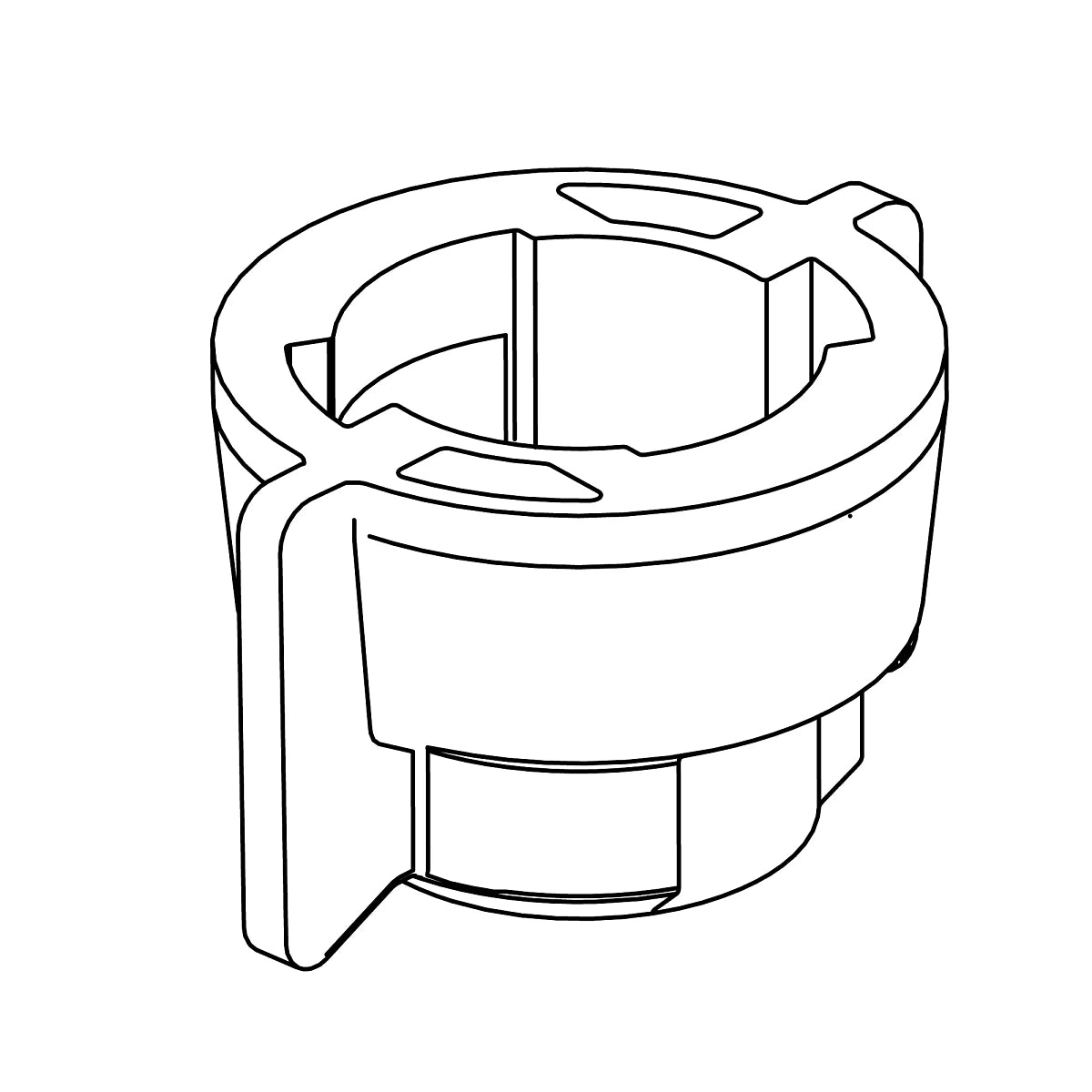 John Deere PS90920:  Black Filler Cap with Seal, Shut-Off, Blank