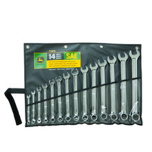 John Deere TY19976: 14-pc SAE Full-Polished Combination Wrench Set