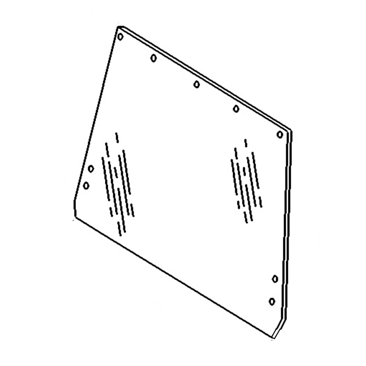 John Deere R50758: Rear Cab Glass Window