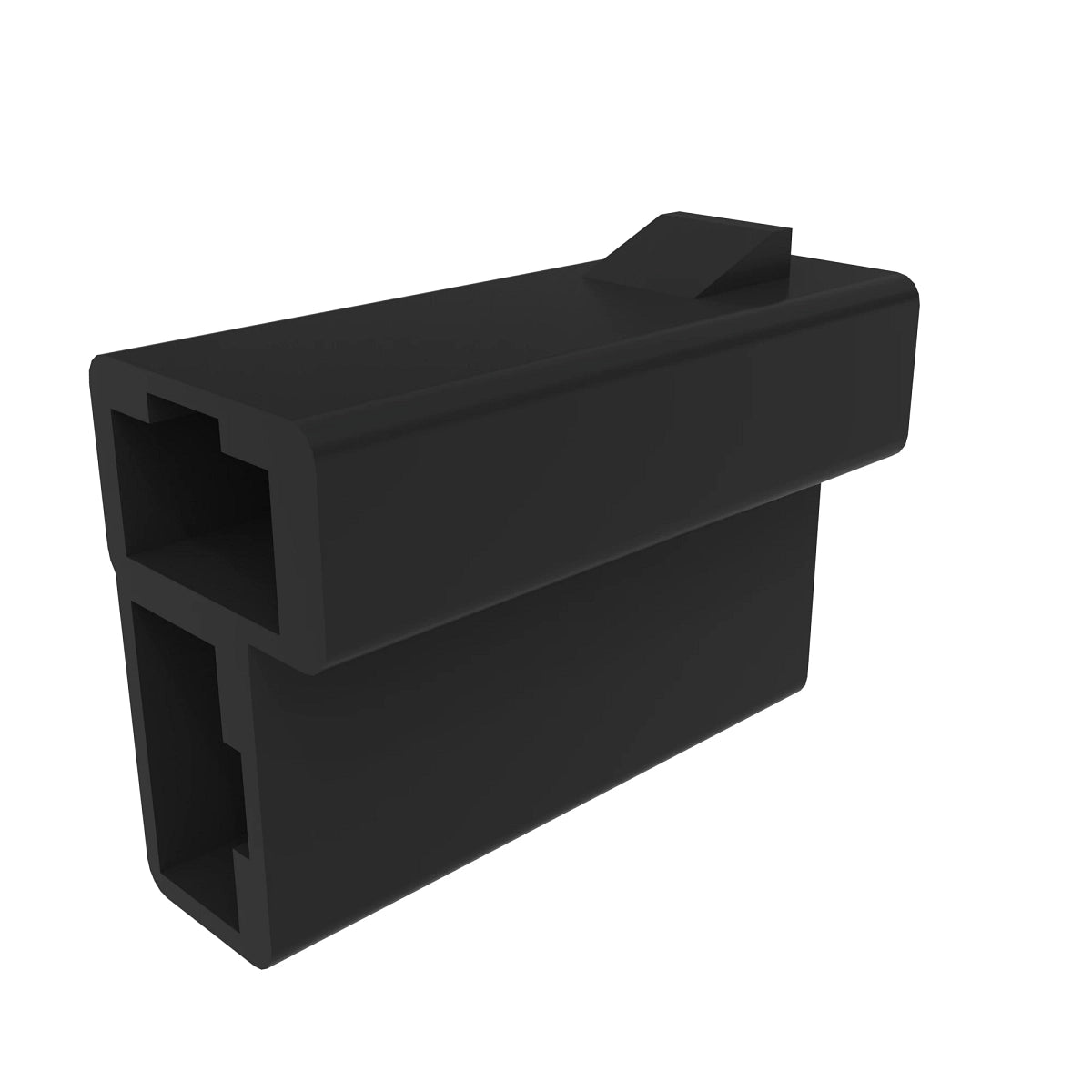 John Deere R77476:  Black External Electrical Connector, 2 Cavities
