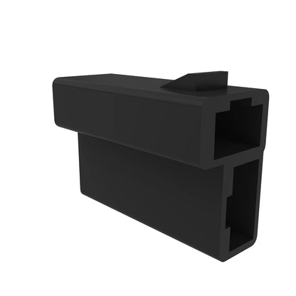 John Deere R77476: Black External Electrical Connector, 2 Cavities