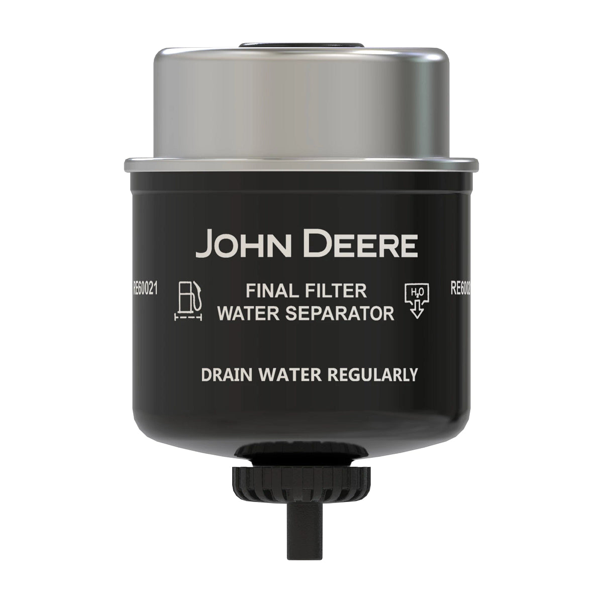 John Deere RE60021: Final Fuel Filter with Drain Plug