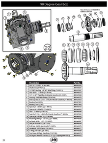 J & M Mfg. Co. JM0044943 90 Deg Gearbox