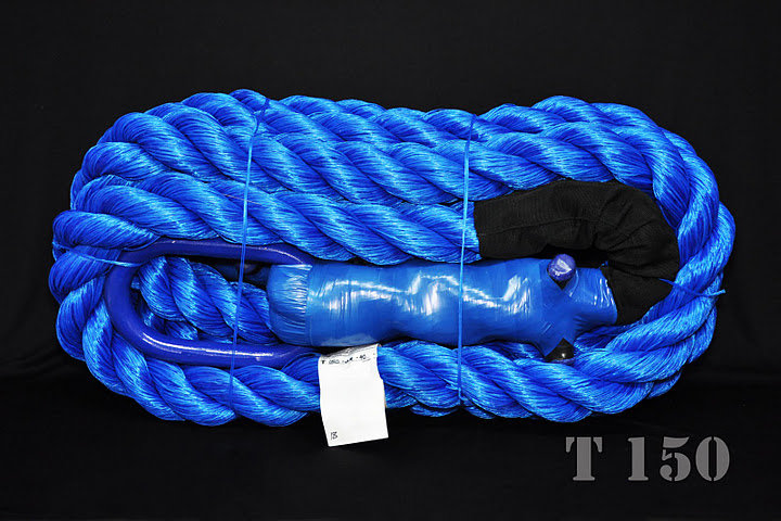 Custom Rope- 150000 Lb Tensile Strength, 50 Ft, 2 Rings