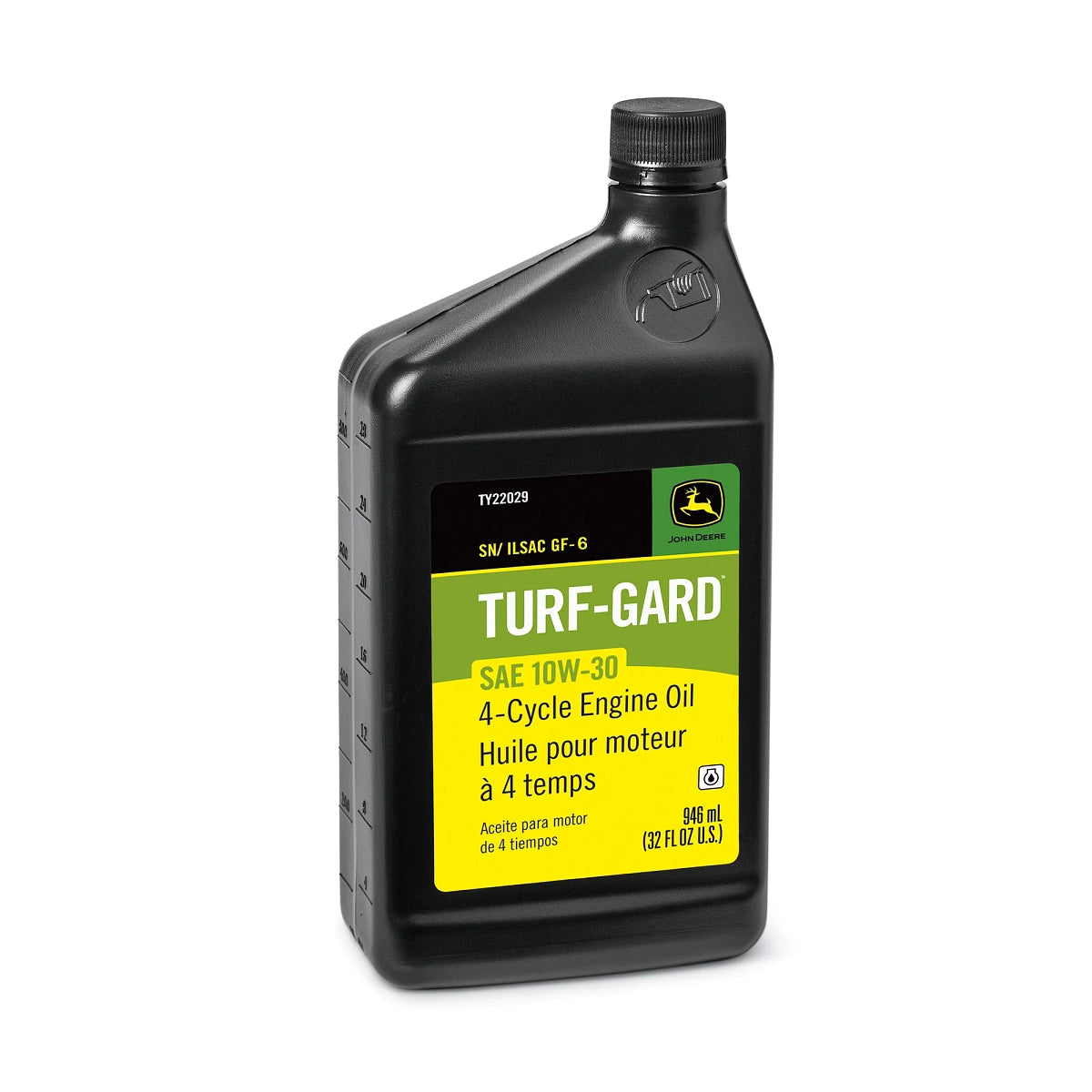 John Deere TY22029:  4-Cycle Engine Oil, Turf-Gard‚¬¾‚, SAE 10W-30, API SN/GF6, 946 ml (32 Fluid Oz)