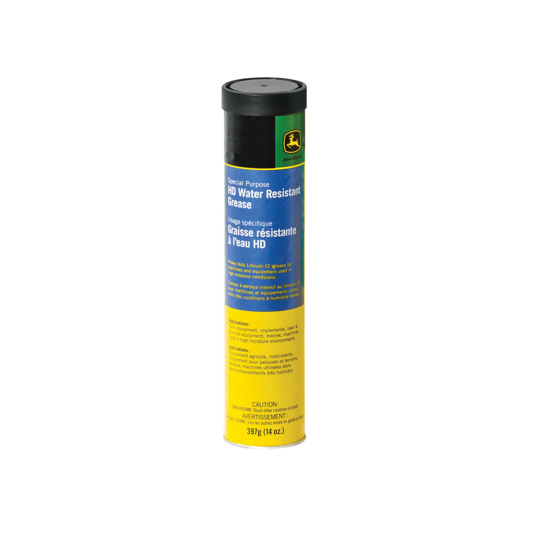 John Deere TY24425: Special-Purpose Heavy-Duty (HD) Water Resistant Grease, 397 gram (14 Oz) Cartridge