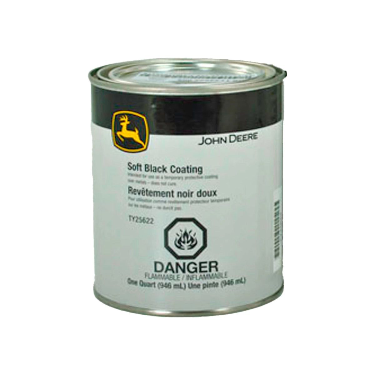 John Deere TY25622:  Soft Black Coating Paint, 946 ml (1 Quart)