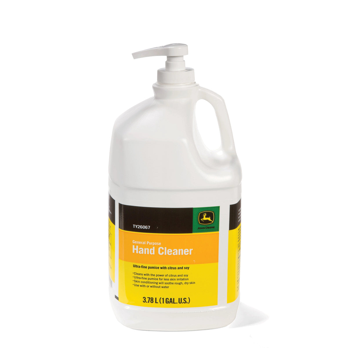 John Deere TY26067: General Purpose Hand Cleaner with Ultra-Fine Pumice, 3.78 Liter (1 Gallon)
