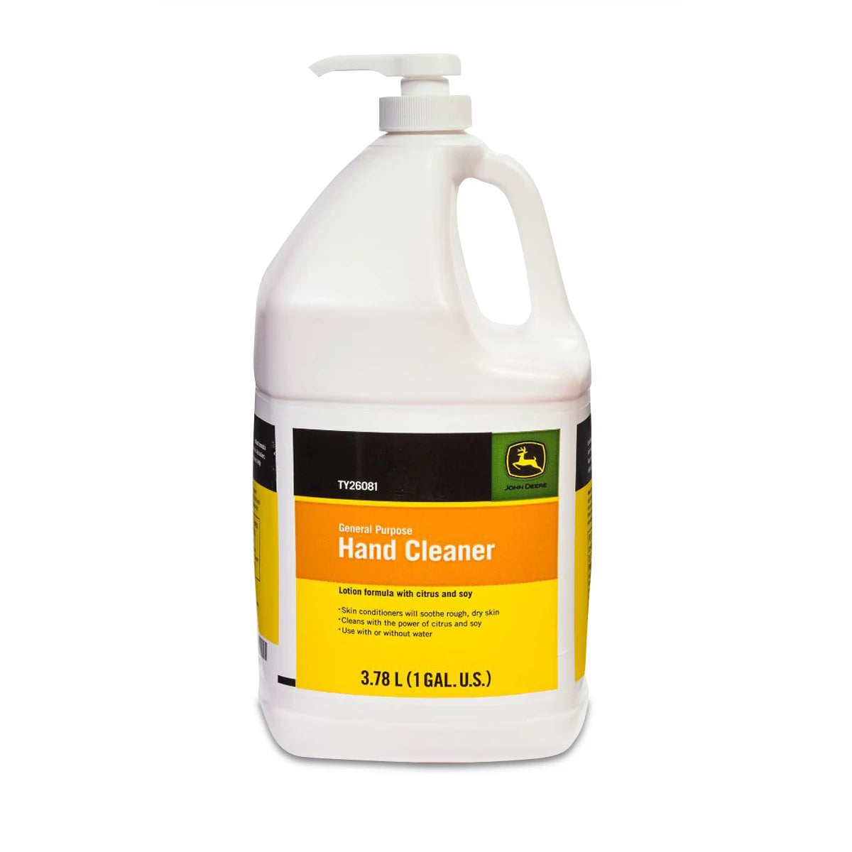 John Deere TY26081: Hand Cleaner with Citrus and Soy, 3.78 Liter (1 Gallon)