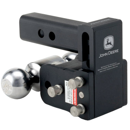 John Deere TY26241: Tow and Stow Adjustable Receiver Hitch (2-Ball)