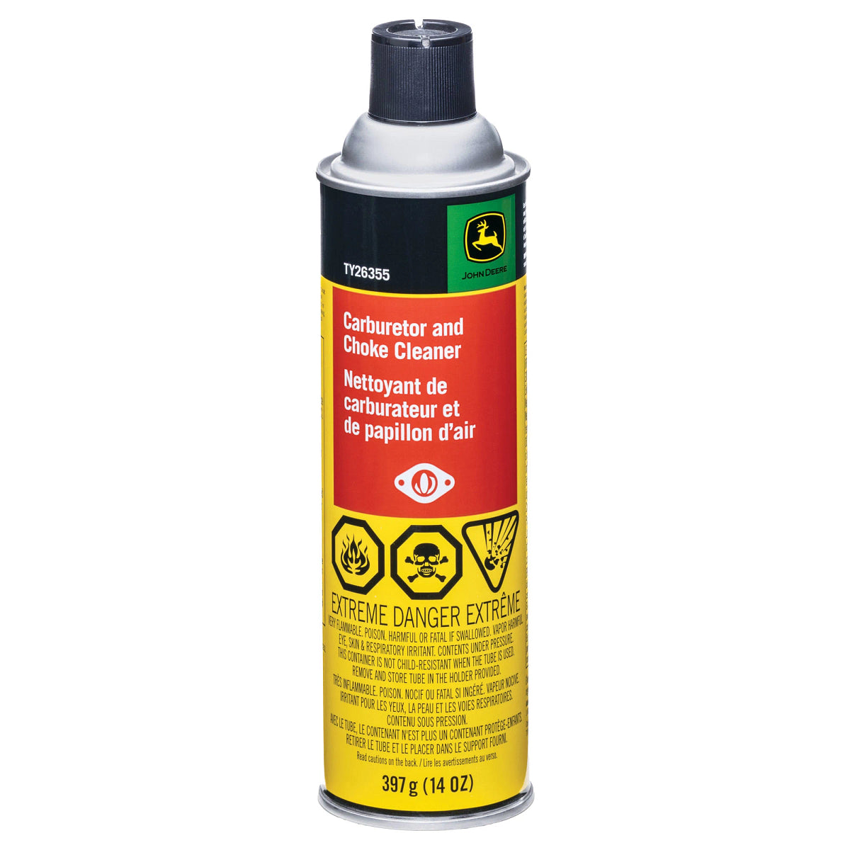 John Deere TY26355: Carburetor and Choke Cleaner, 397 gram (14 Oz)