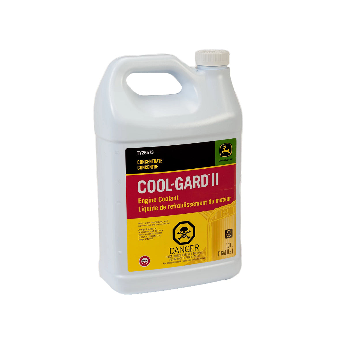 John Deere TY26573: Engine Coolant, Cool-Gard II, Concentrate, 3.78 Liter (1 Gallon)