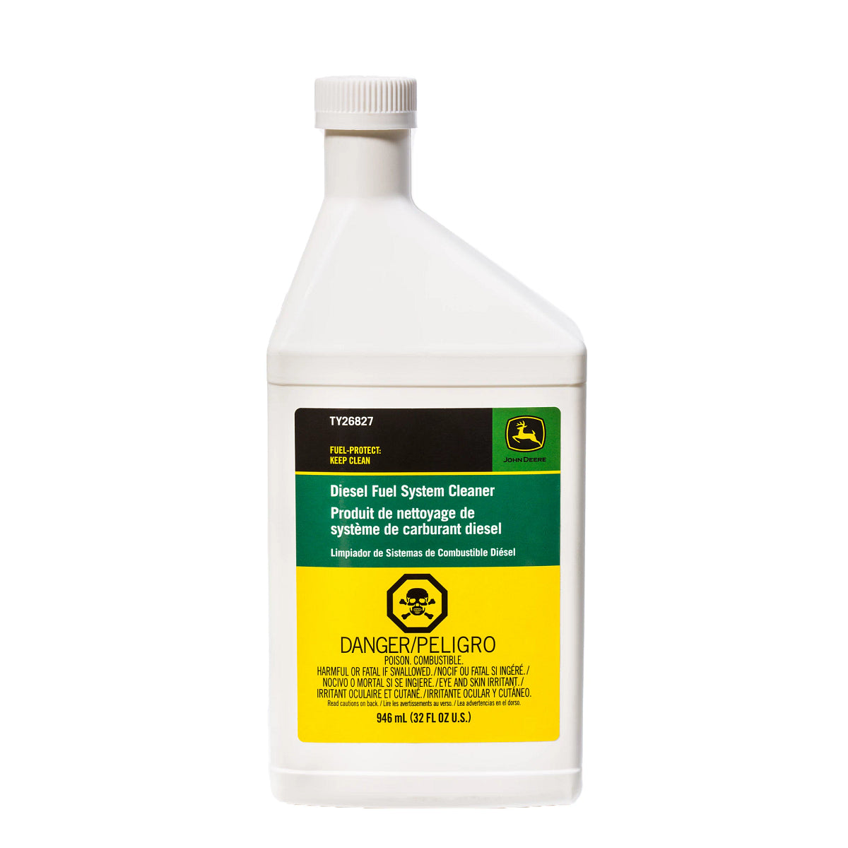 John Deere TY26827: Diesel Fuel System Cleaner, Fuel-Protect, Keep Clean Solution, 946 ml (32 Fluid Oz)