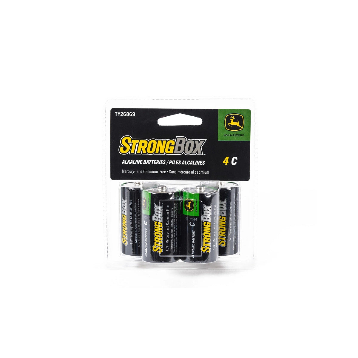 John Deere TY26869:  4-C StrongBox Alkaline Batteries