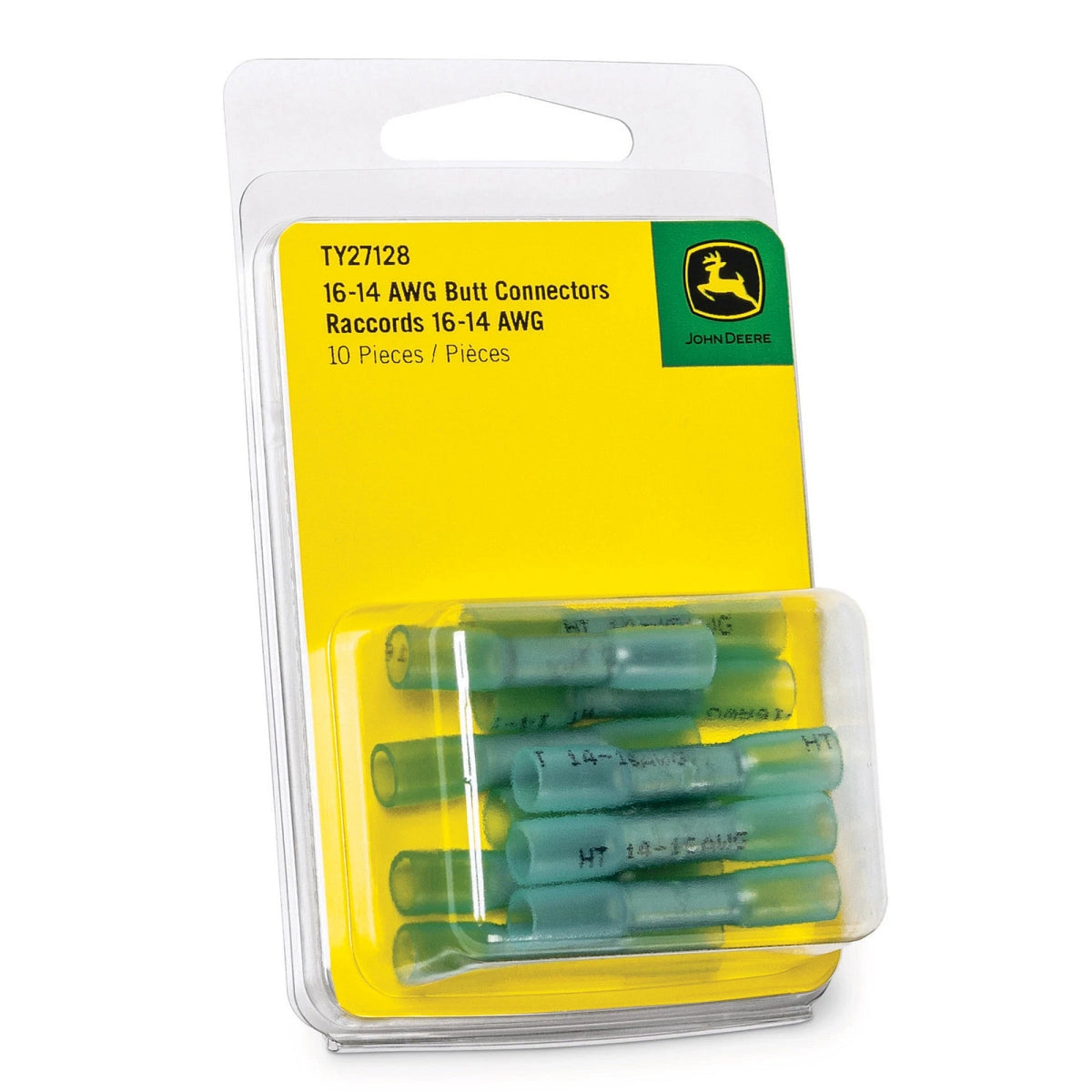 John Deere TY27128:  16-14 AWG CS Heat Shrink Butt Connectors (Pack of 10)