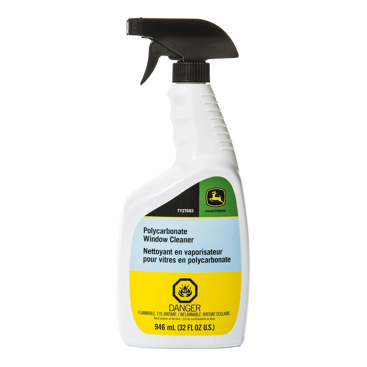 John Deere TY27683:  Polycarbonate Window Cleaner Spray Fluid, 946 ml (32 Fluid Oz)