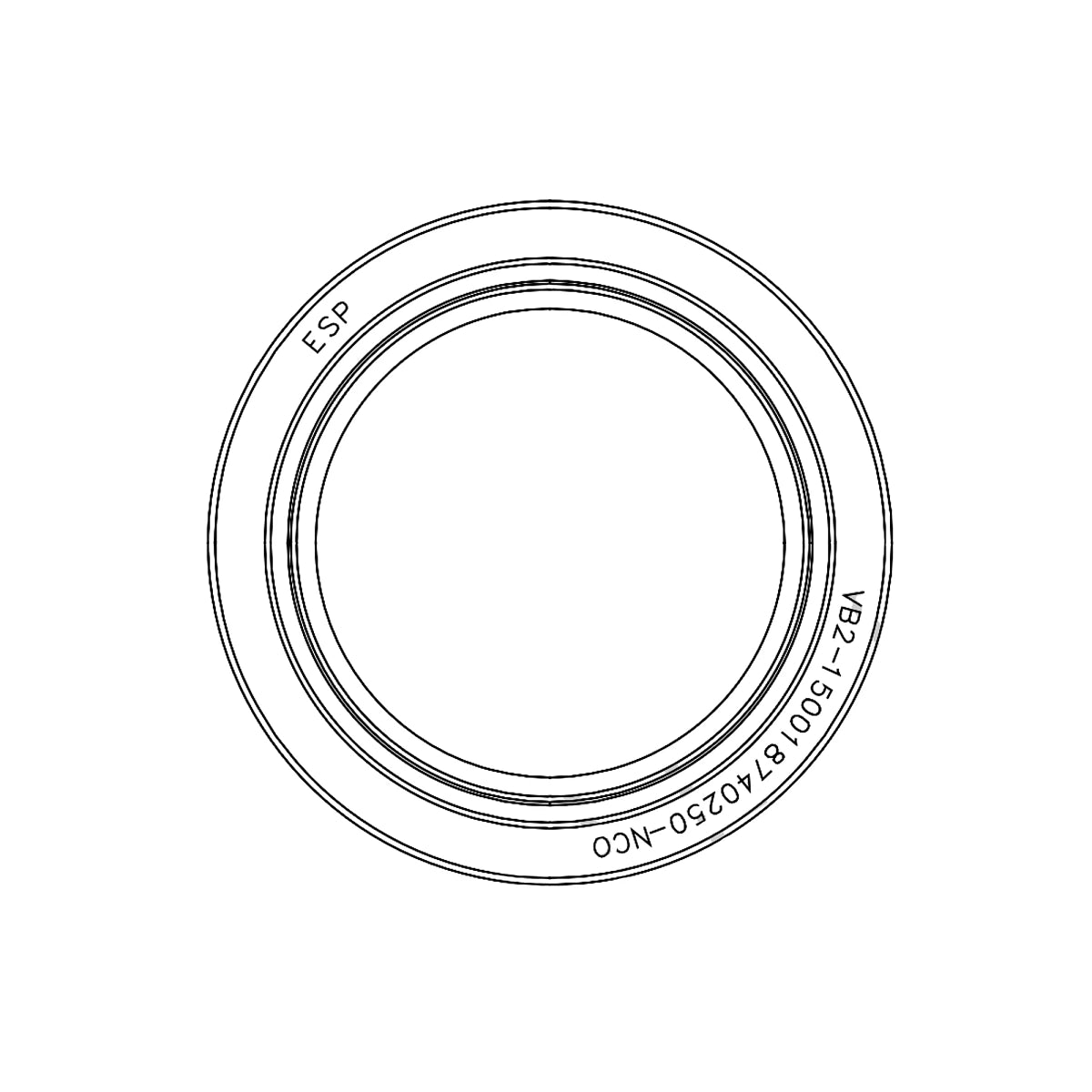 John Deere U10296:  Internal Oil Rubber Seal