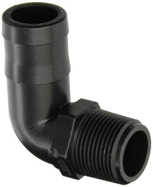 Banjo HB100/125-90: 90° Hose Barb Fitting - 1" MPT x 1 1/4" Hose Barb
