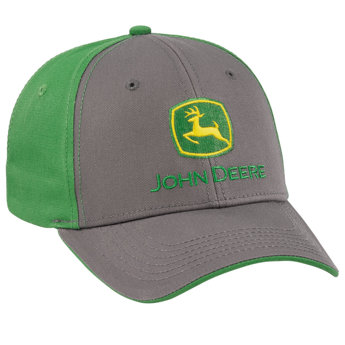 John Deere Charcoal/Green Cloth Cap